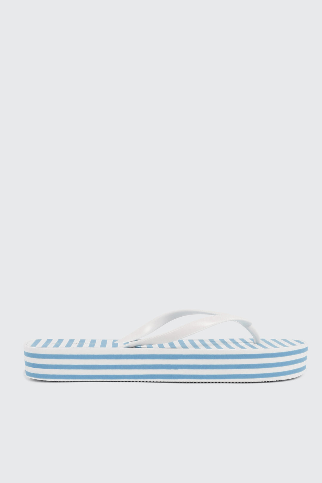 Striped Wedge Flip Flops