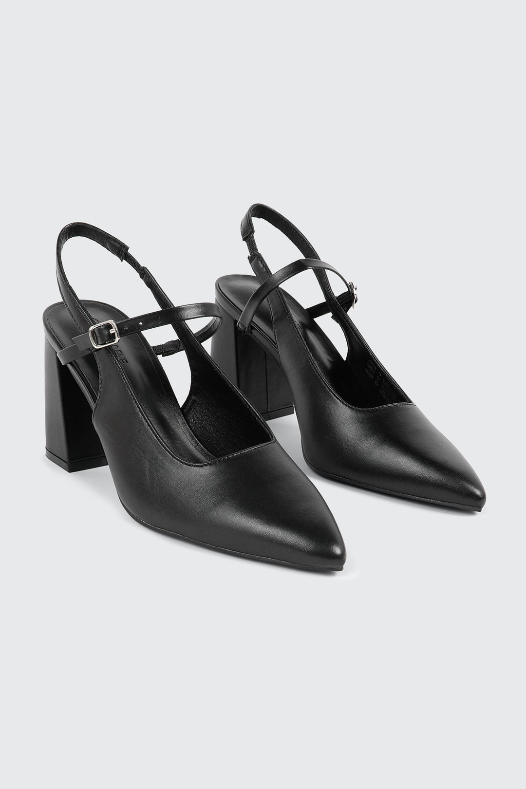 Slingback Block Heel Pumps