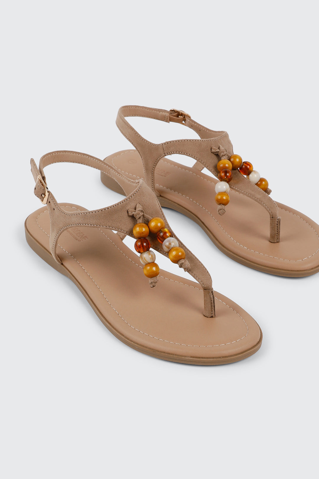 Beaded Thong Flat Sandals