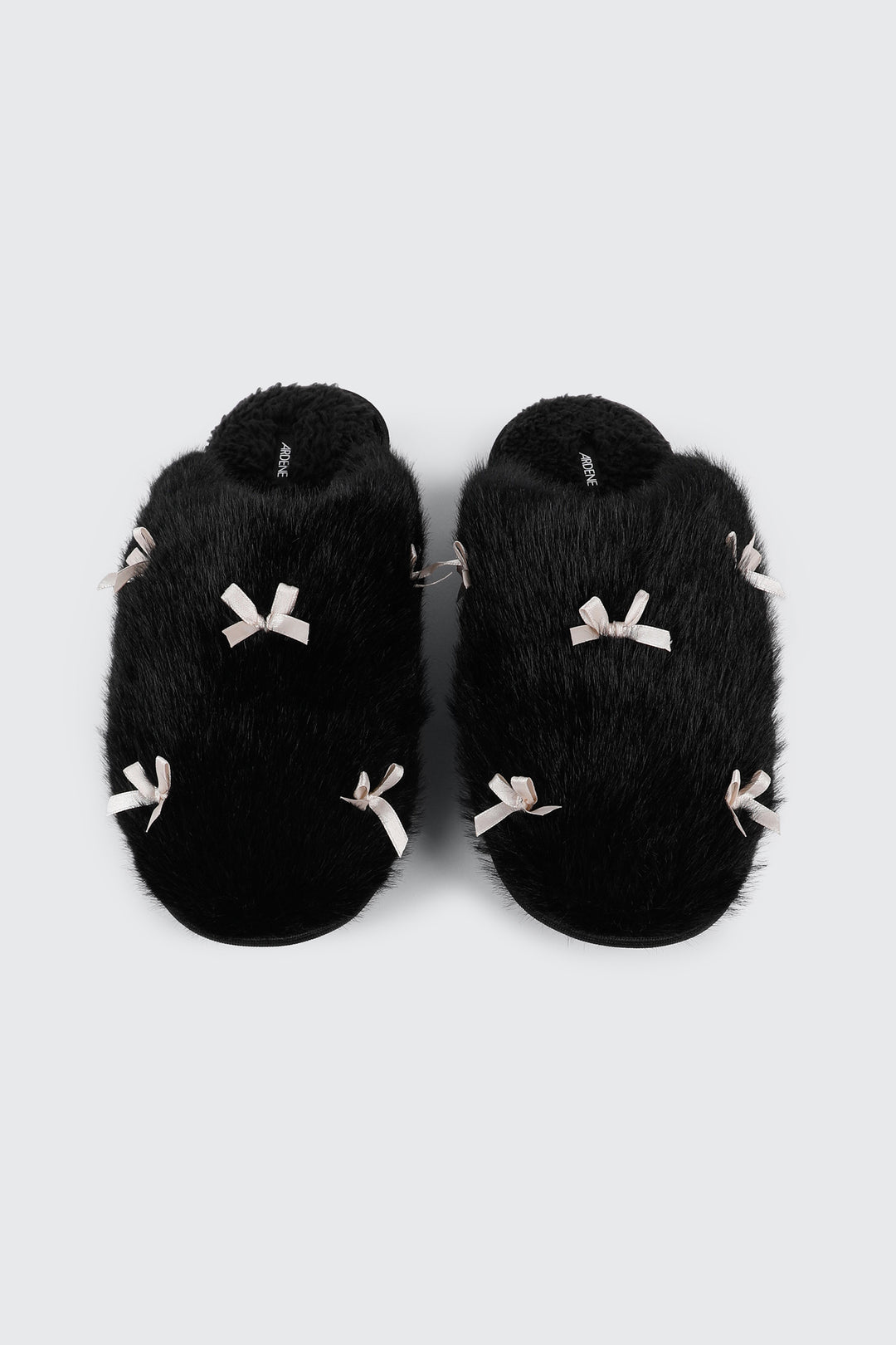 Faux Fur Bow Slippers