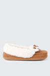 Pantoufles style mocassin en faux suède