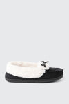Pantoufles style mocassin en faux suède
