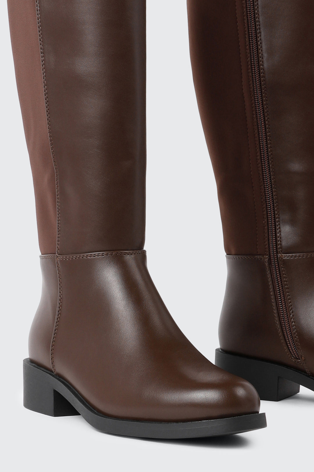 Round Toe Knee High Boots