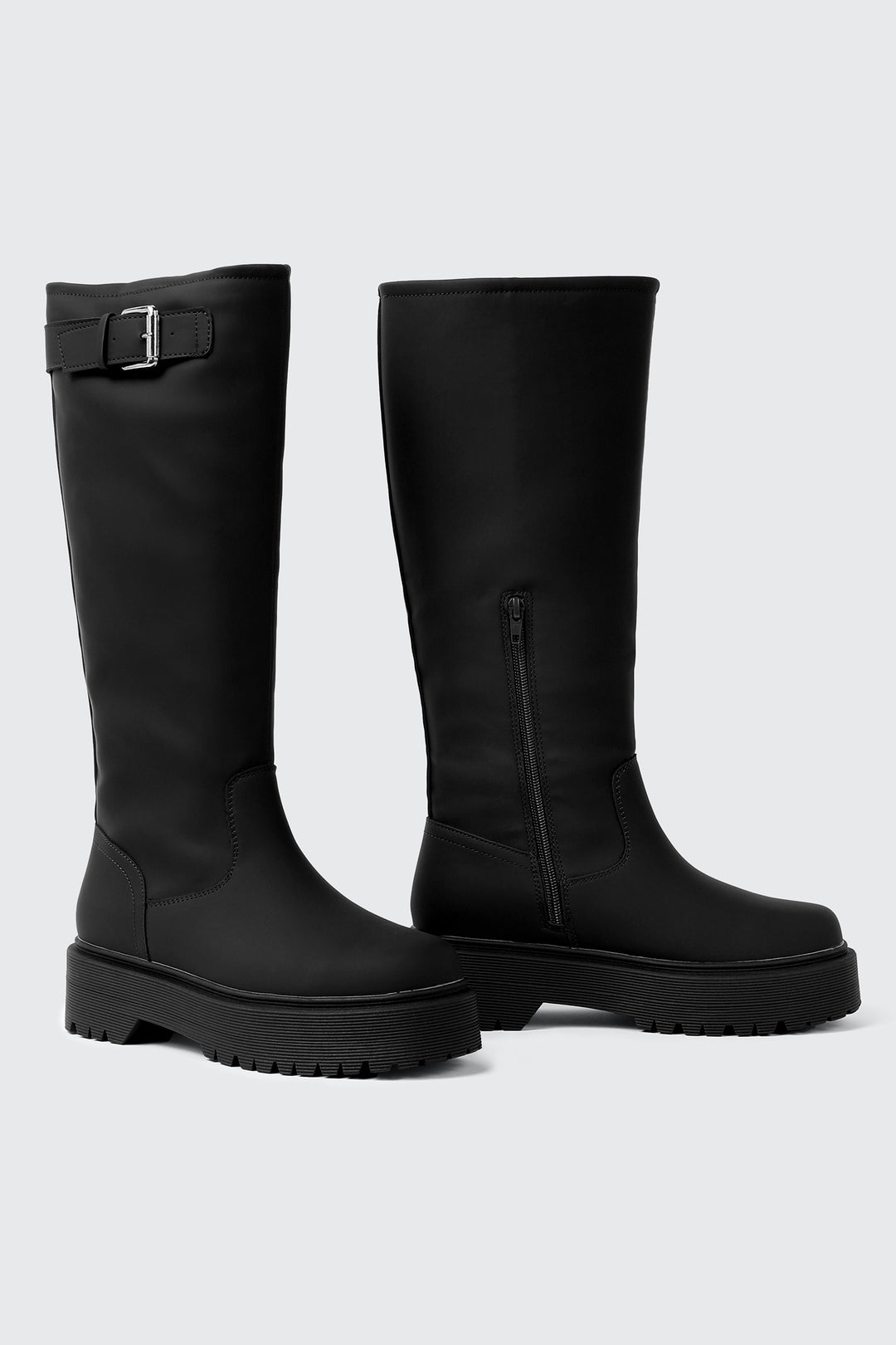 Bottes hautes doublées à plateforme