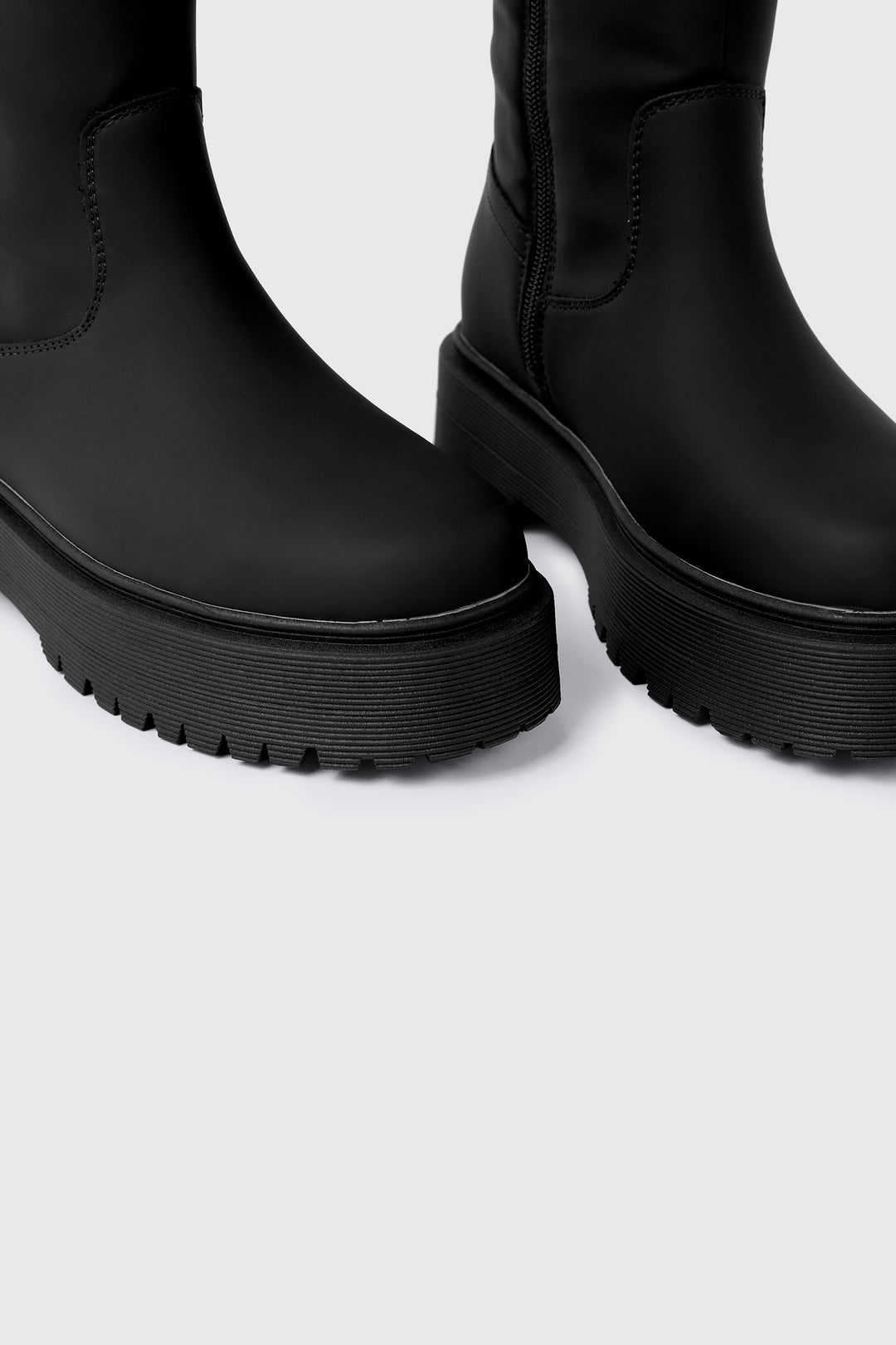 Bottes hautes doublées à plateforme