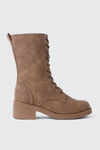 Bottes mi-mollet à lacets