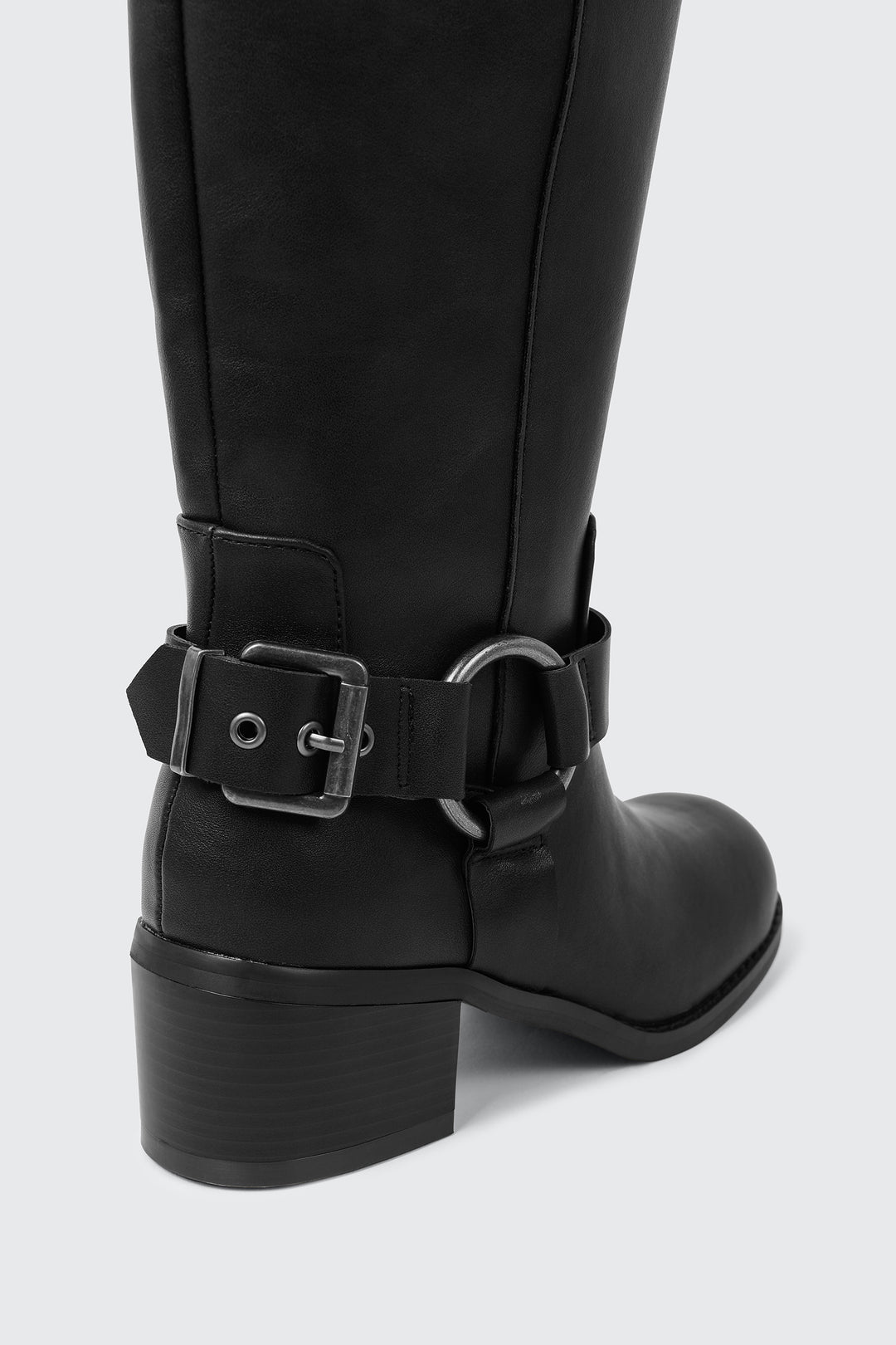 Buckle Detail Knee High Boots