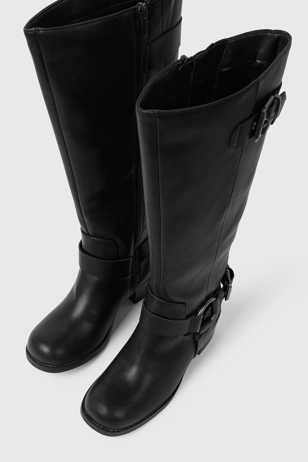 Buckle Detail Knee High Boots