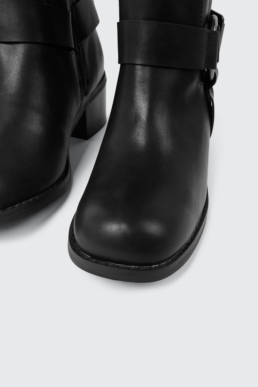 Buckle Detail Knee High Boots