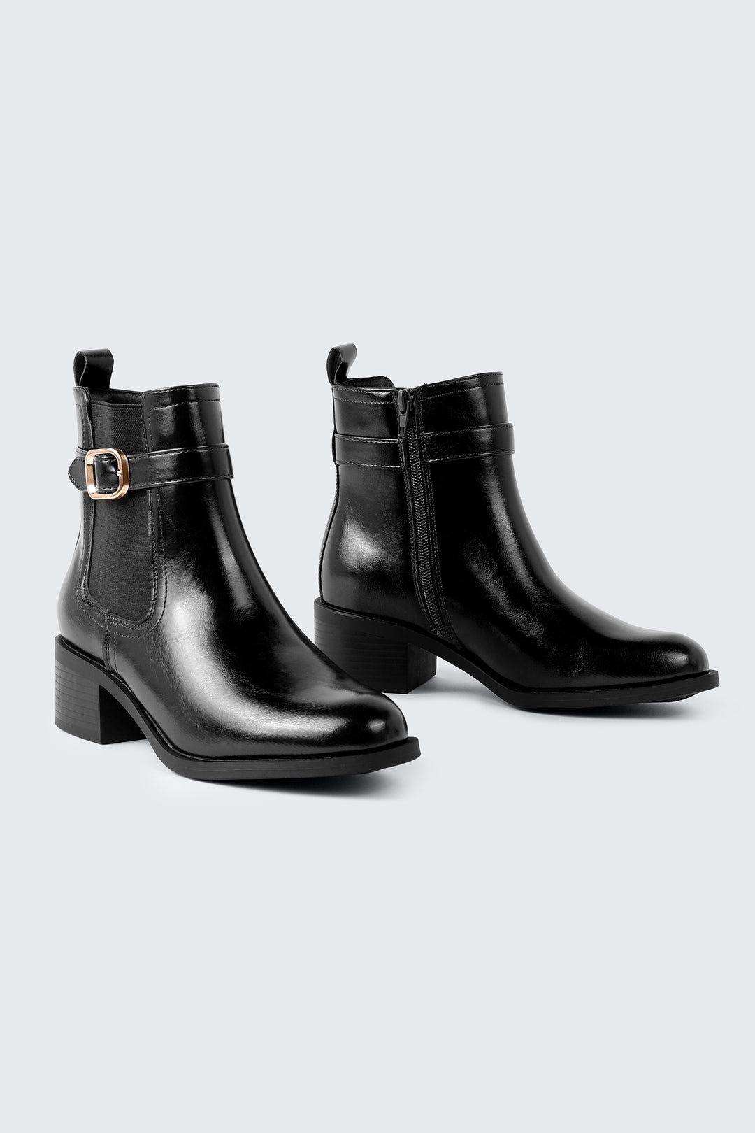 Chelsea Boots with Buckle Detail