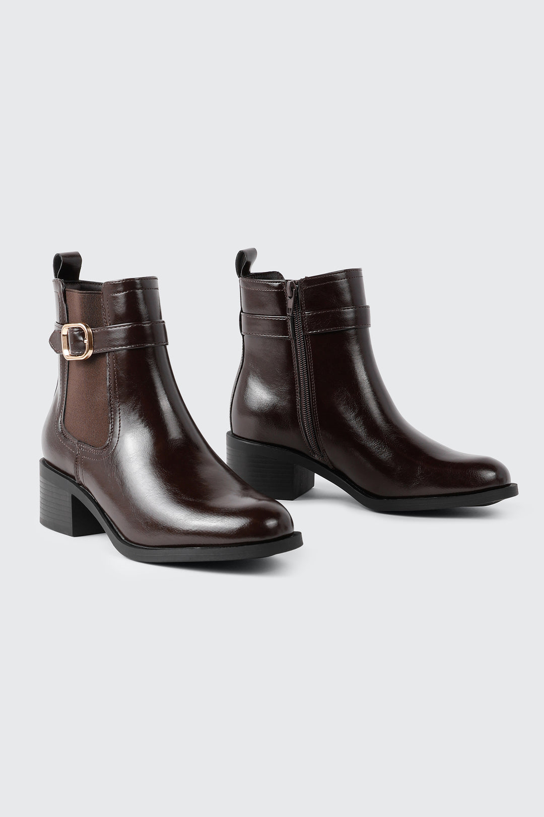 Chelsea Boots with Buckle Detail