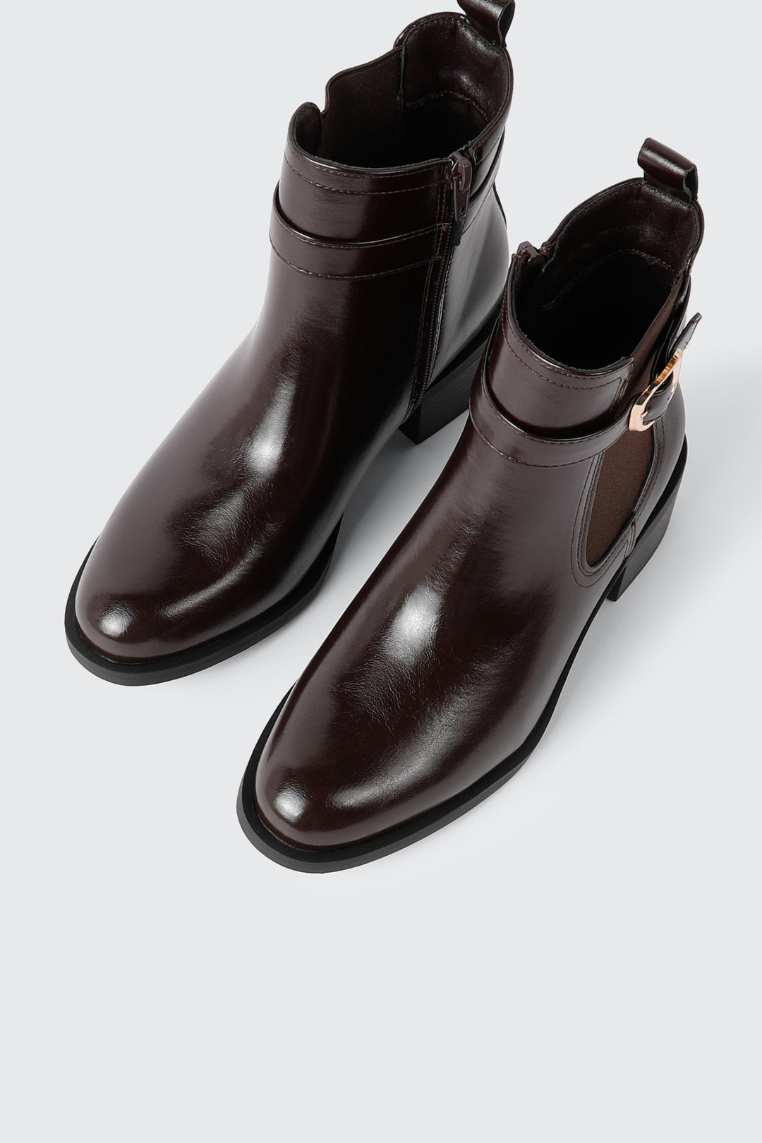 Chelsea Boots with Buckle Detail