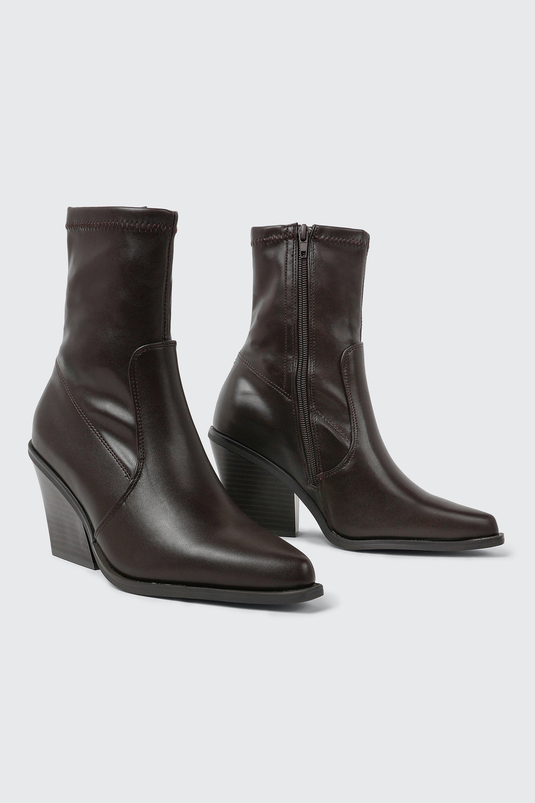 Almond Toe Heeled Ankle Boots