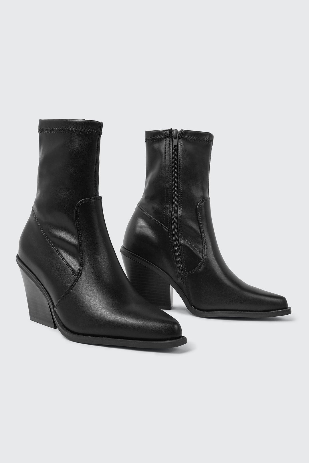 Almond Toe Heeled Ankle Boots