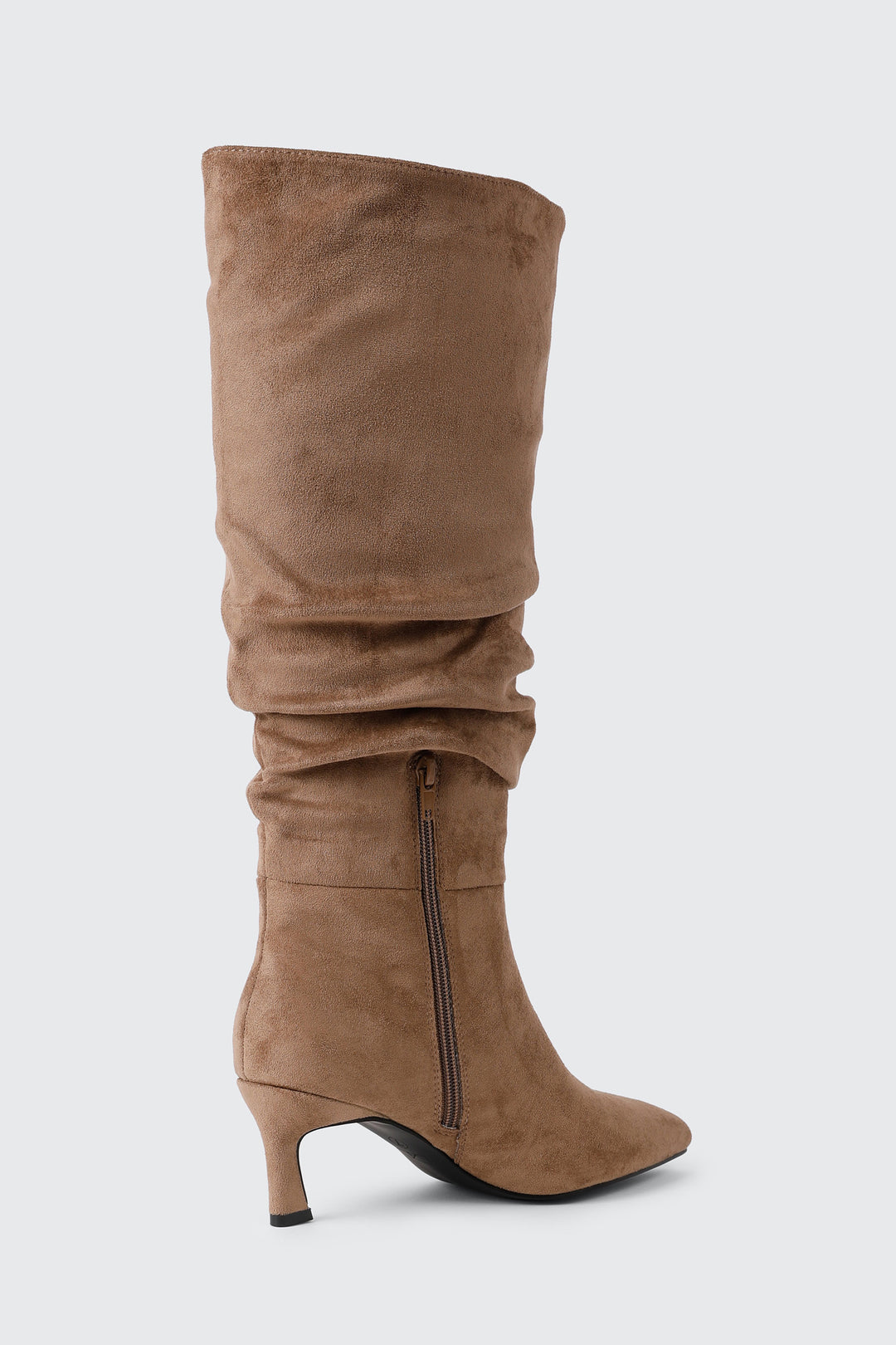 Pointed Toe Slouch Knee High Boots