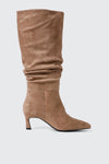 Pointed Toe Slouch Knee High Boots