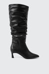Pointed Toe Slouch Knee High Boots
