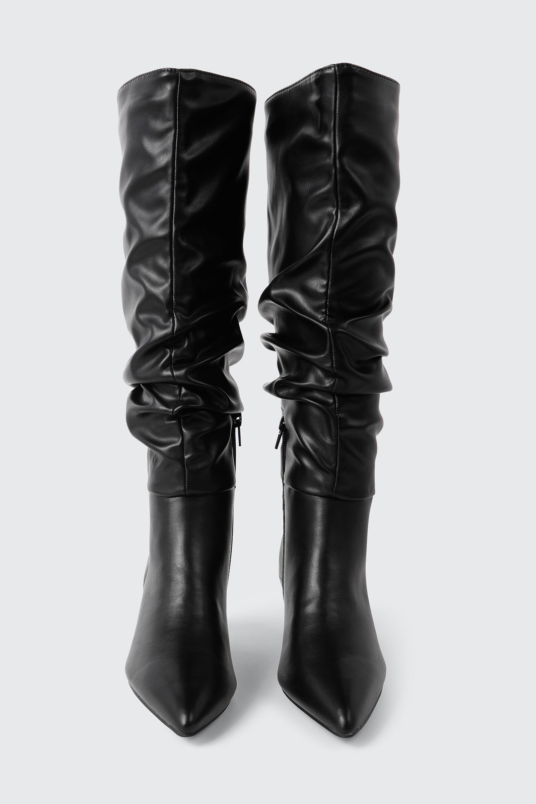 Pointed Toe Slouch Knee High Boots