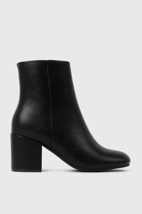 Square Toe Block Heel Ankle Boots