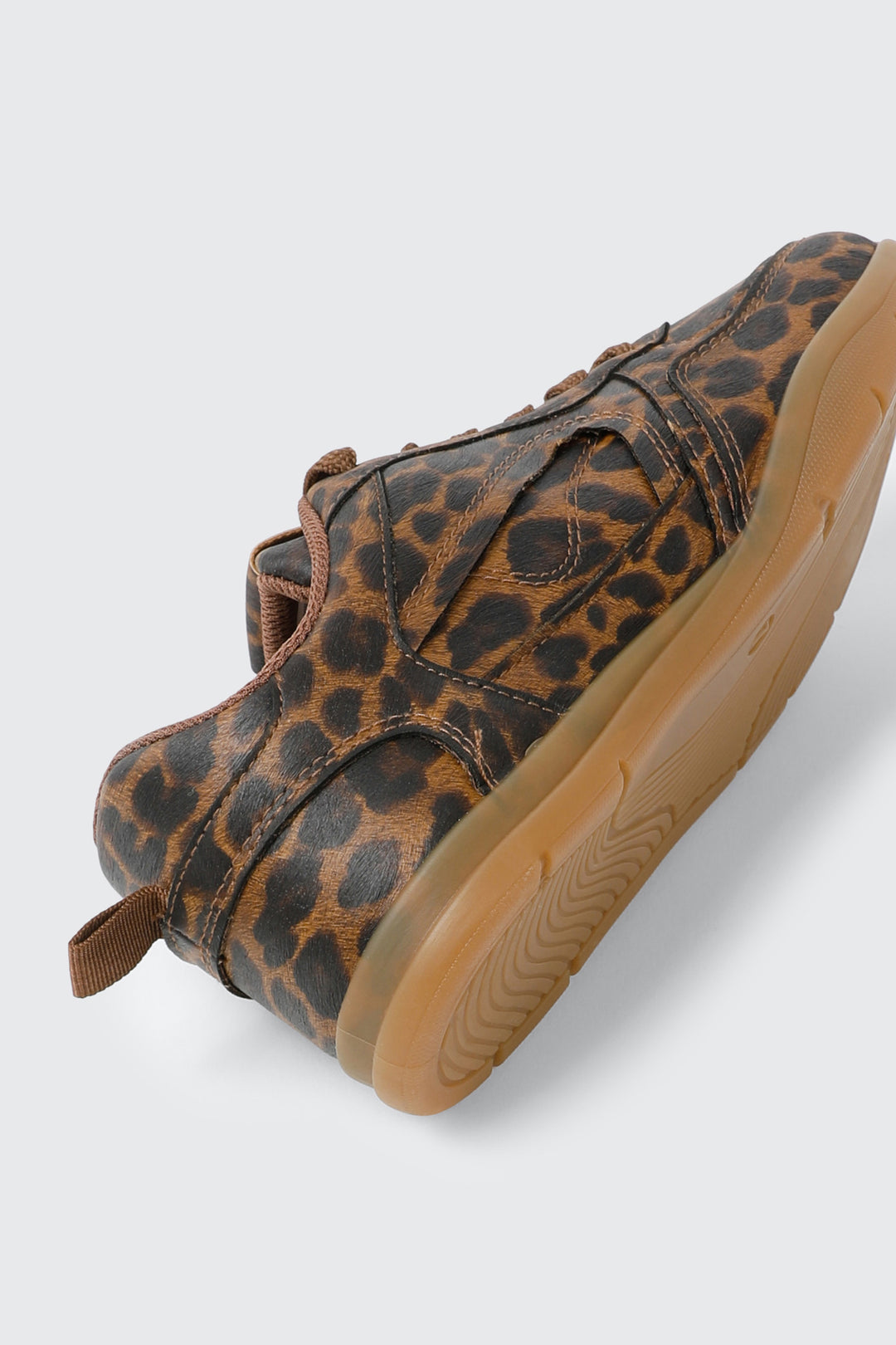 Leopard Print Retro Lace Up Sneakers