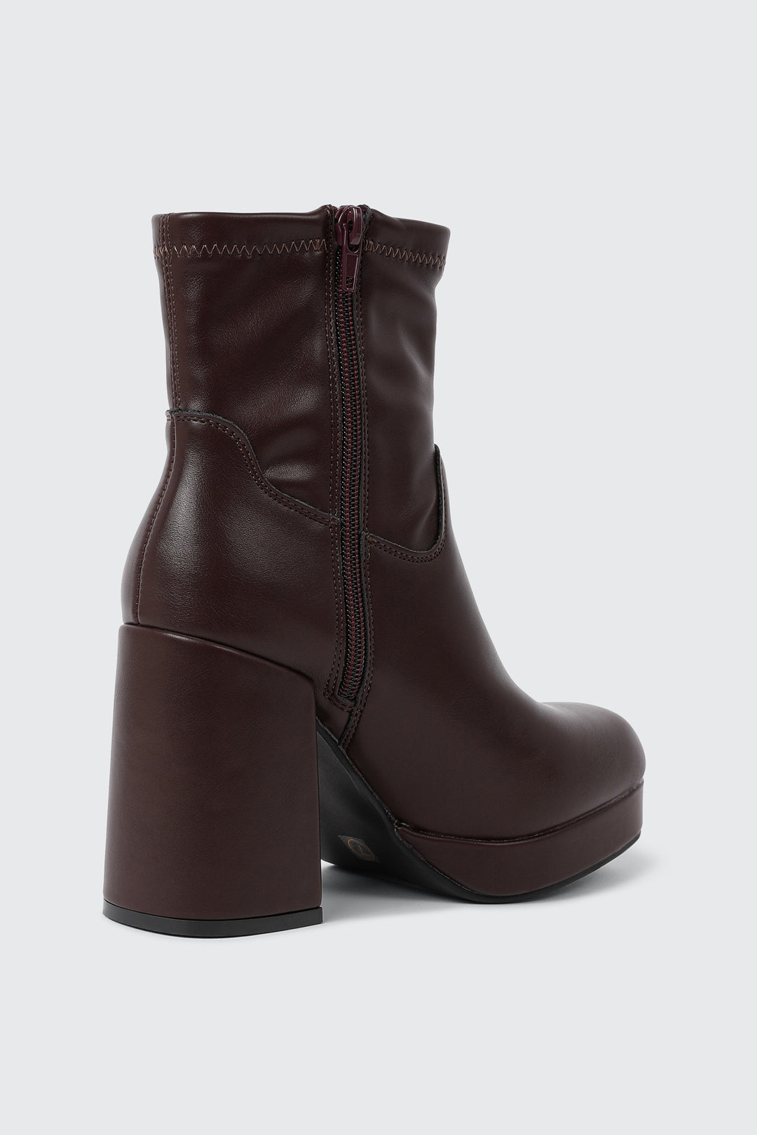 Square Toe Platform Ankle Boots