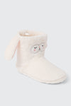 Faux Fur Bunny Bootie Slippers