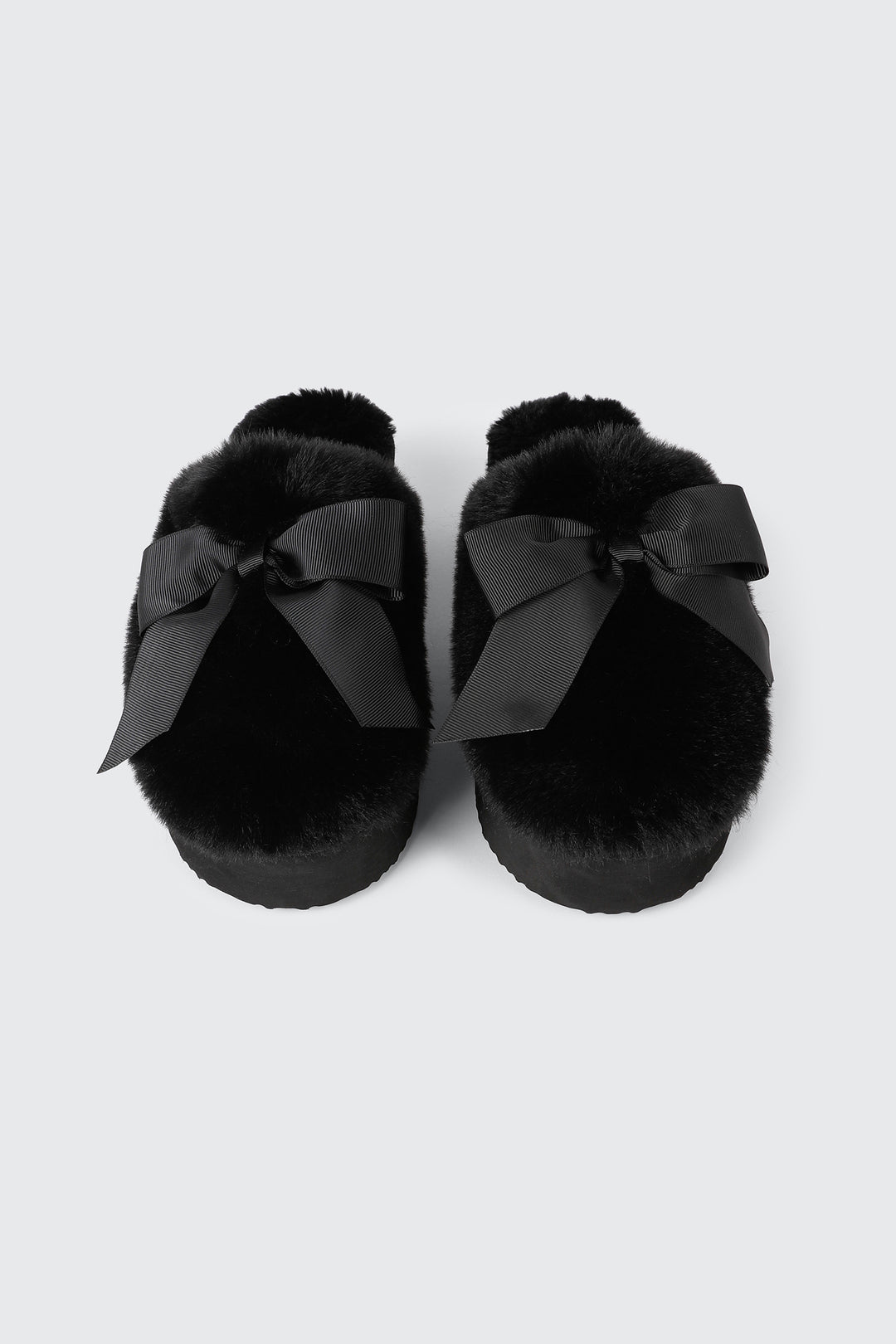 Faux Fur Platform Slippers