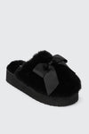Faux Fur Platform Slippers