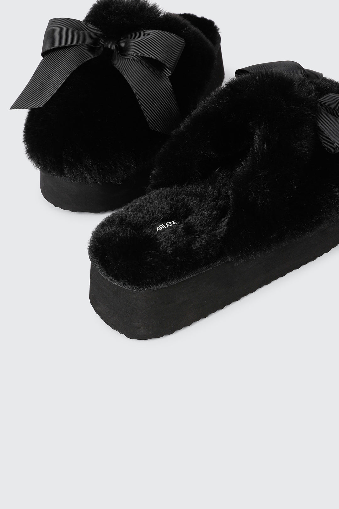 Faux Fur Platform Slippers
