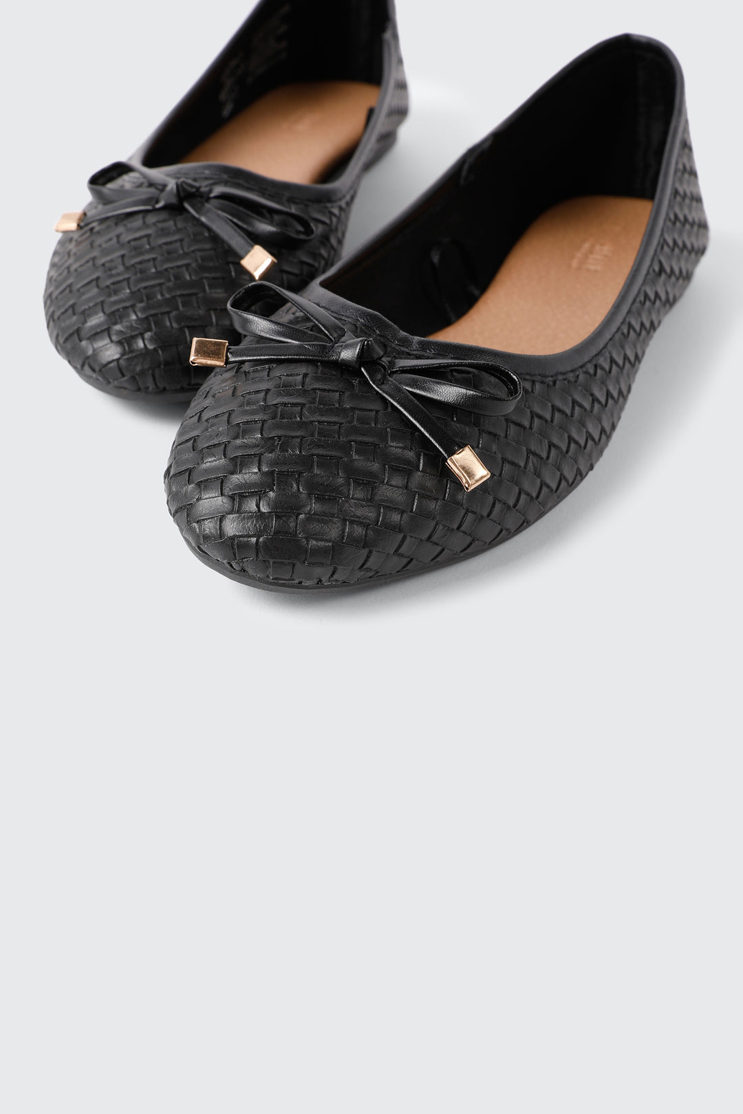 Woven Round Toe Ballet Flats