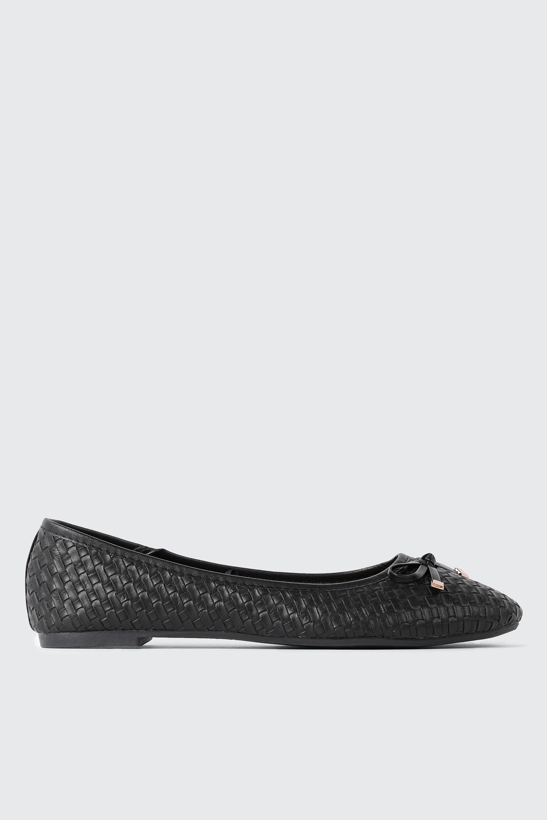 Woven Round Toe Ballet Flats