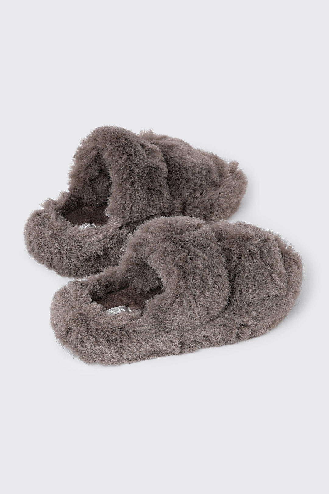 Two Band Faux Fur Slippers