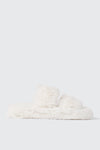 Two Band Faux Fur Slippers