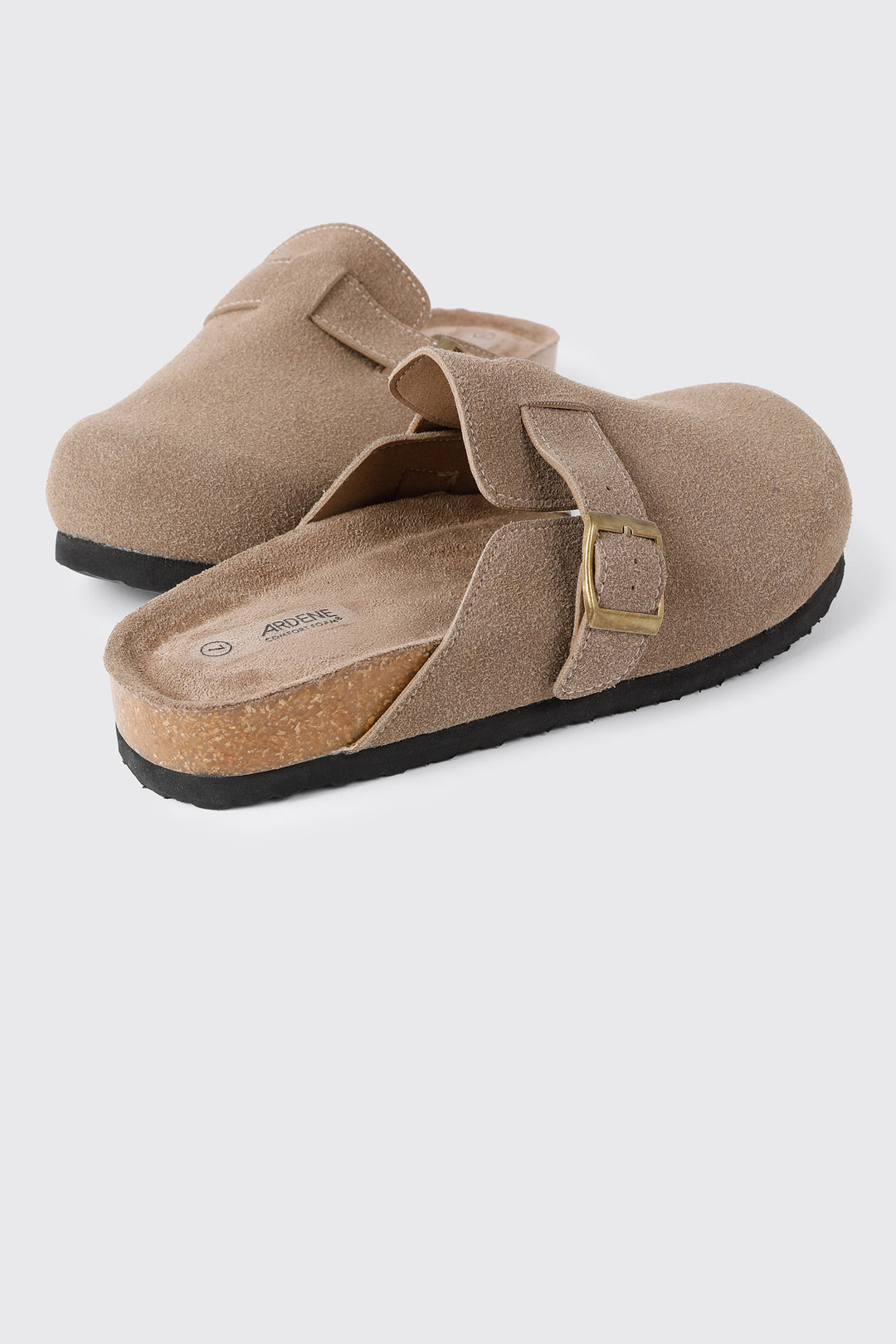 Faux Suede Mule Flats