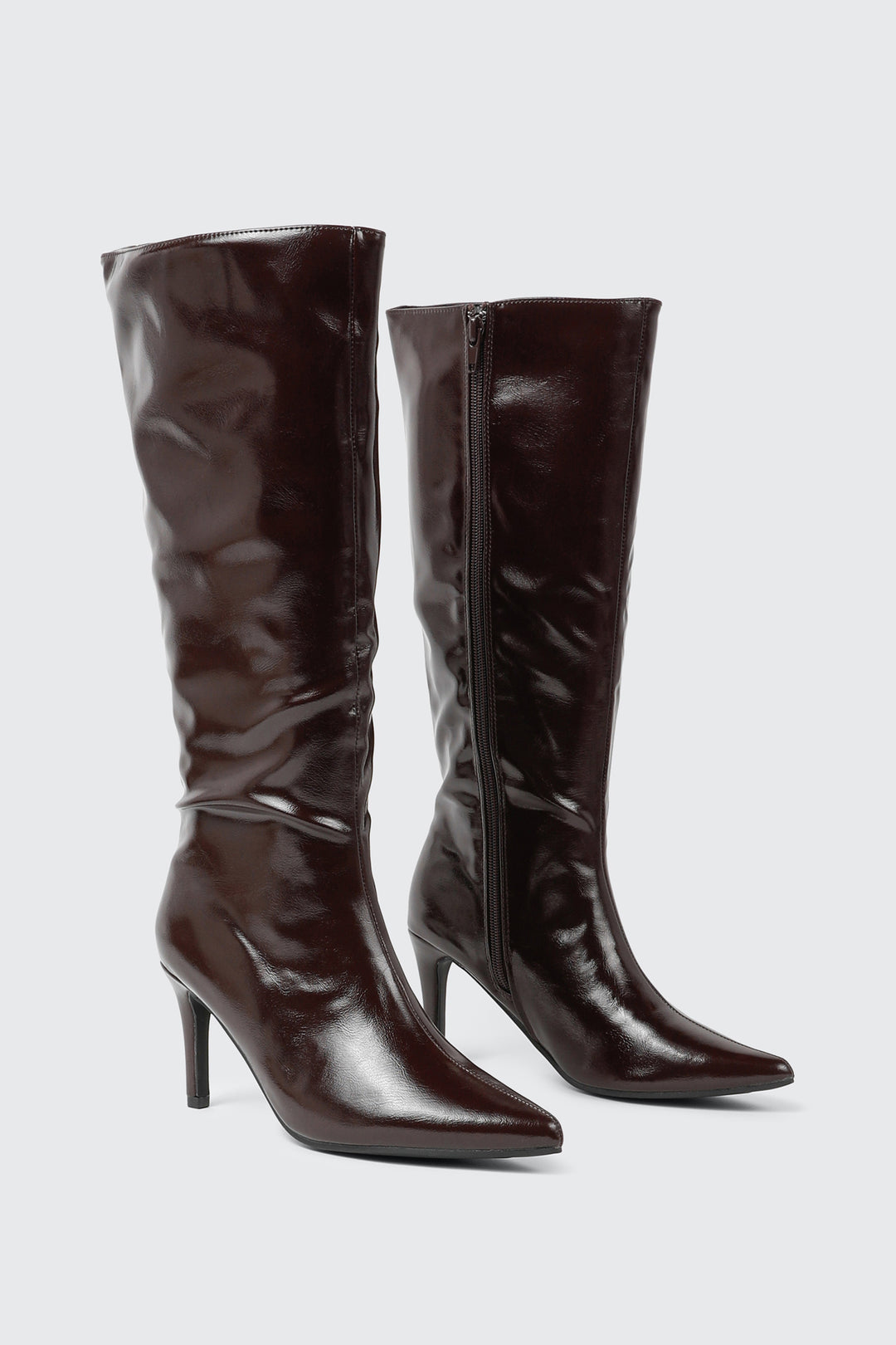 Pointed Toe Knee High Boots
