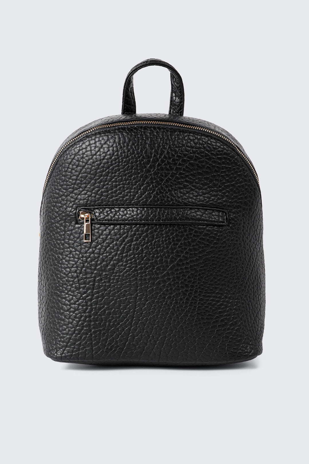 Textured Small Backpack Black