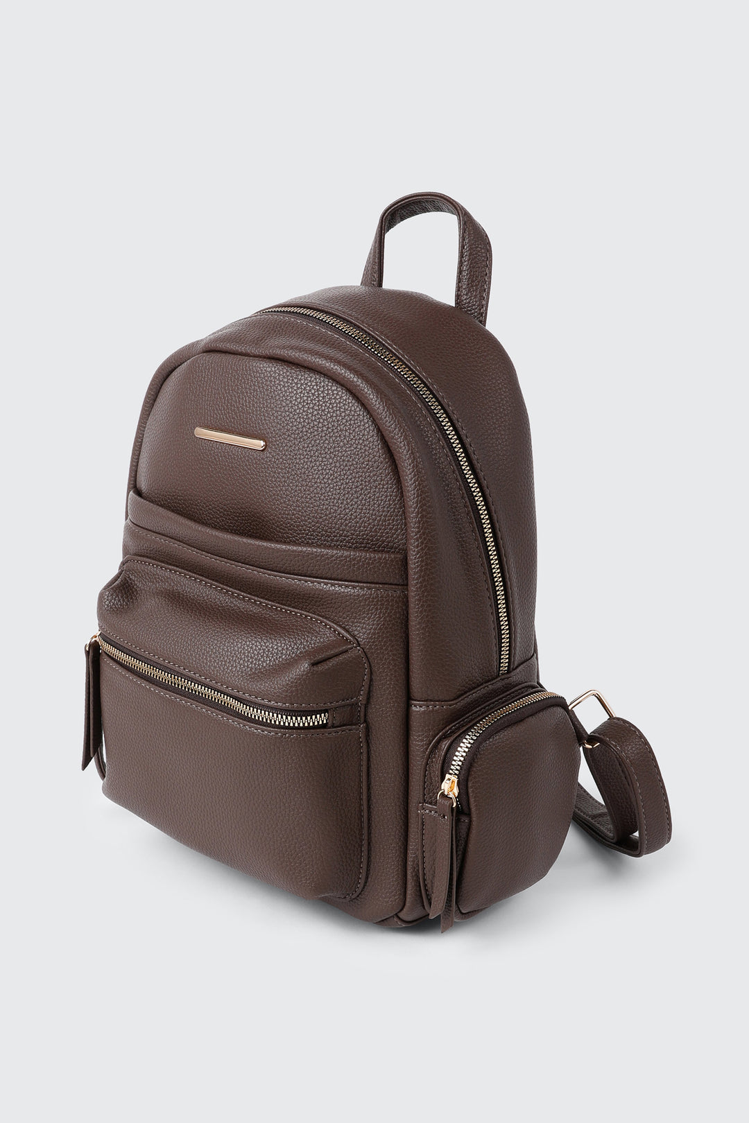 Pebbled Faux Leather Backpack