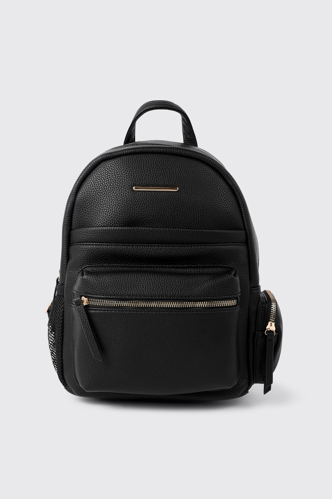 Pebbled Faux Leather Backpack