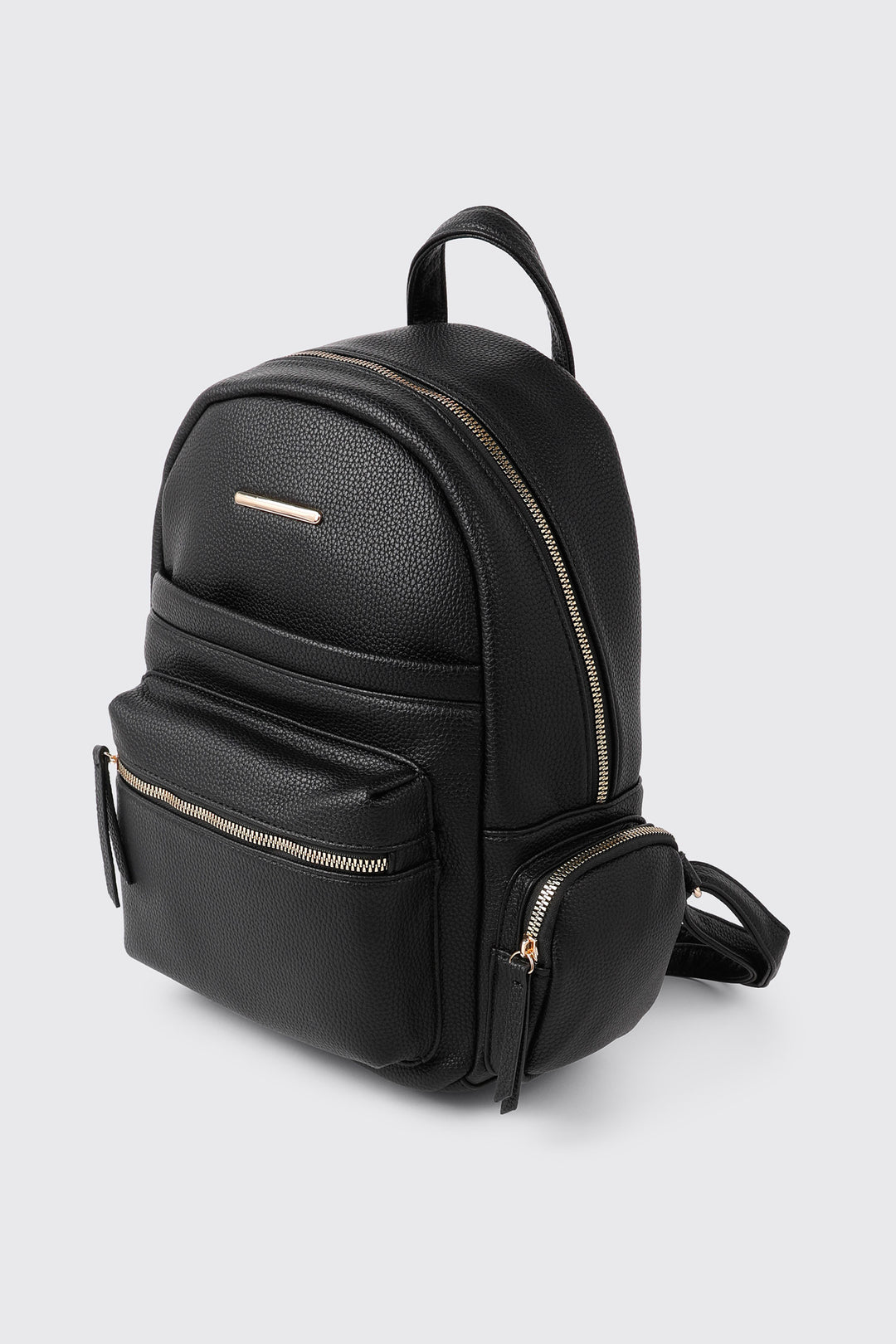 Pebbled Faux Leather Backpack