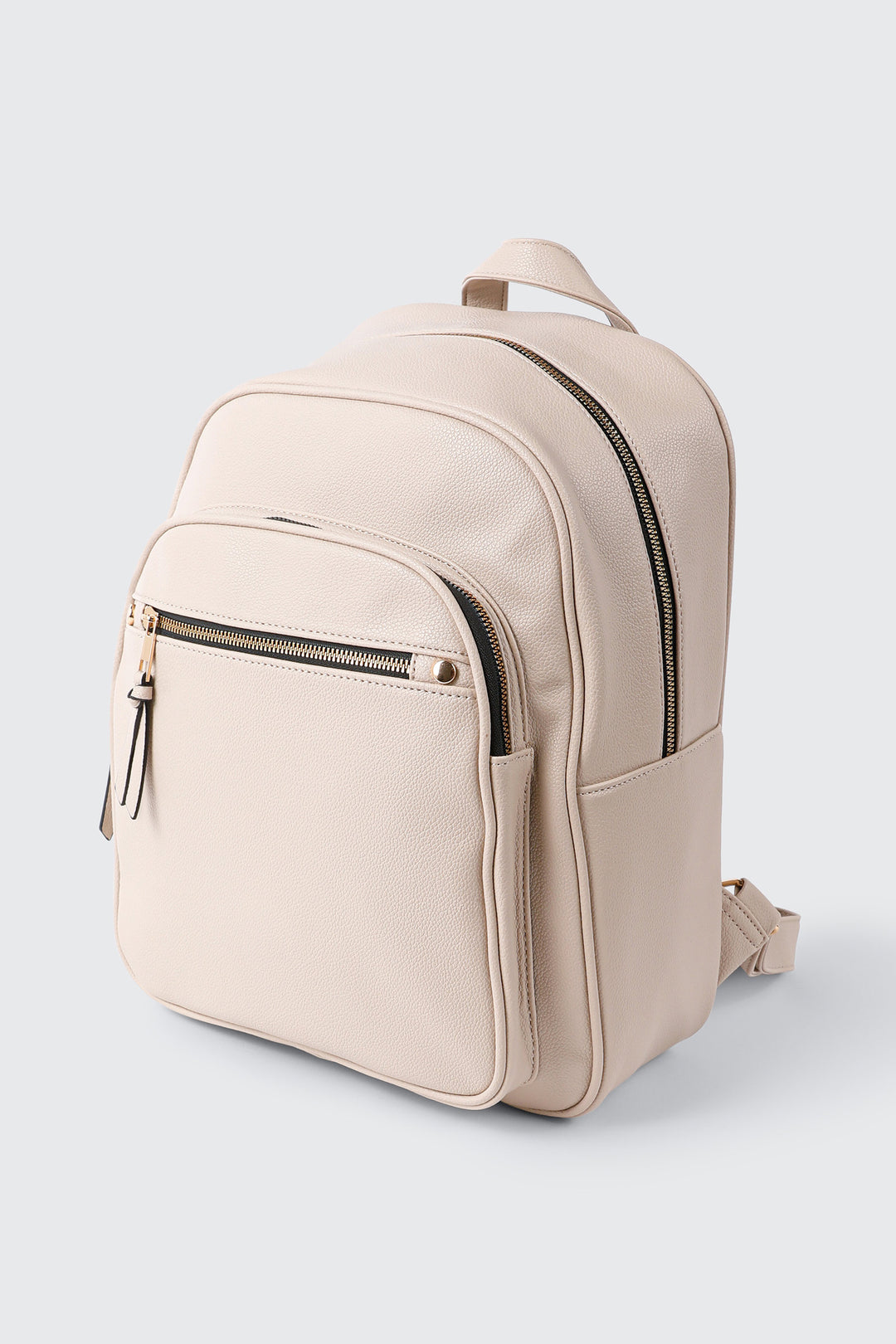 Pebbled Faux Leather Backpack