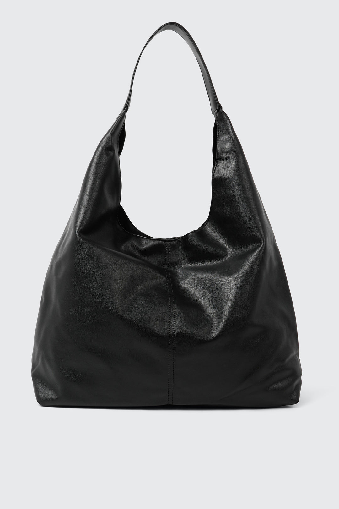 Faux Leather Slouchy Tote Bag