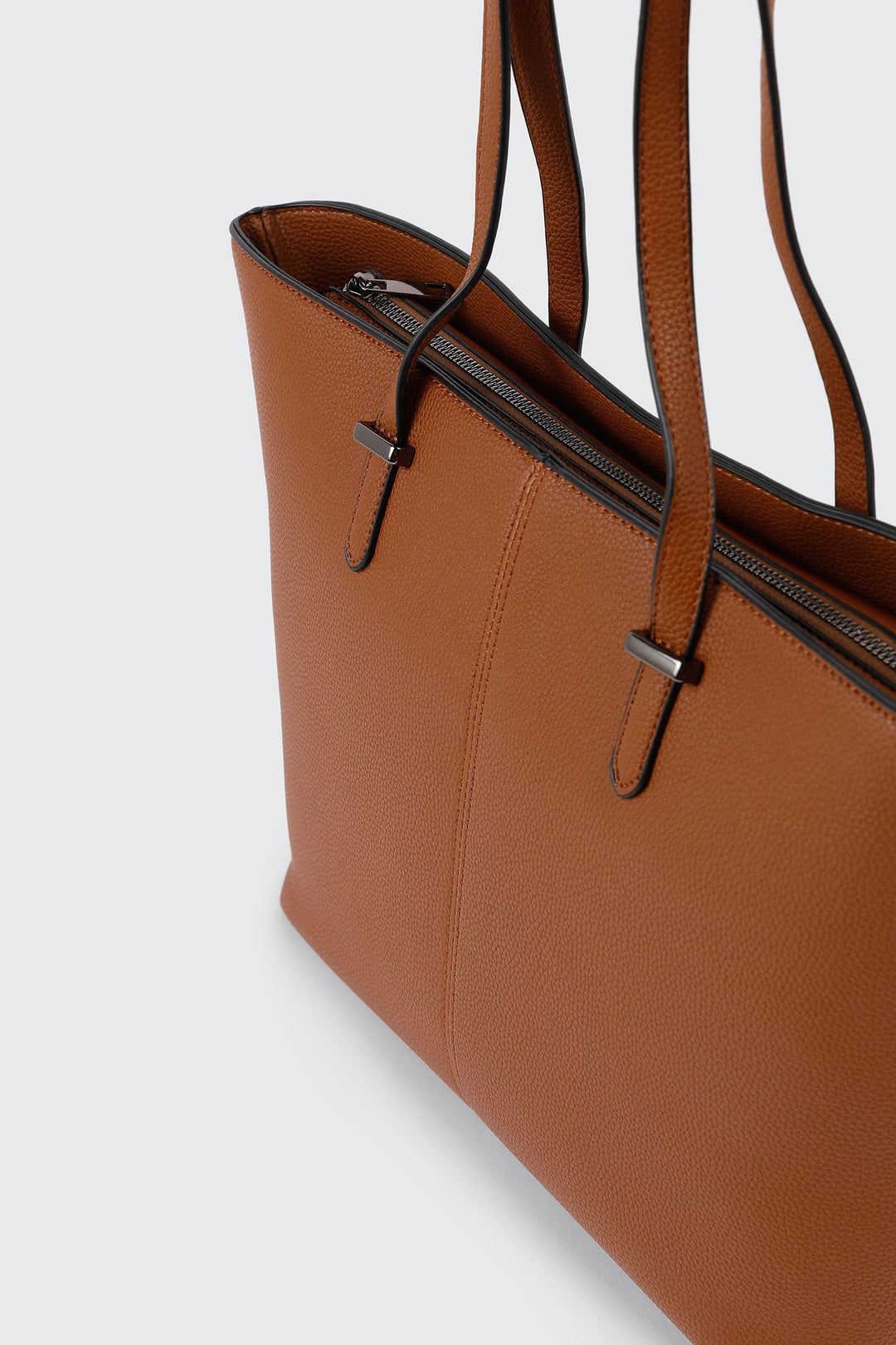 Pebbled Faux Leather Tote