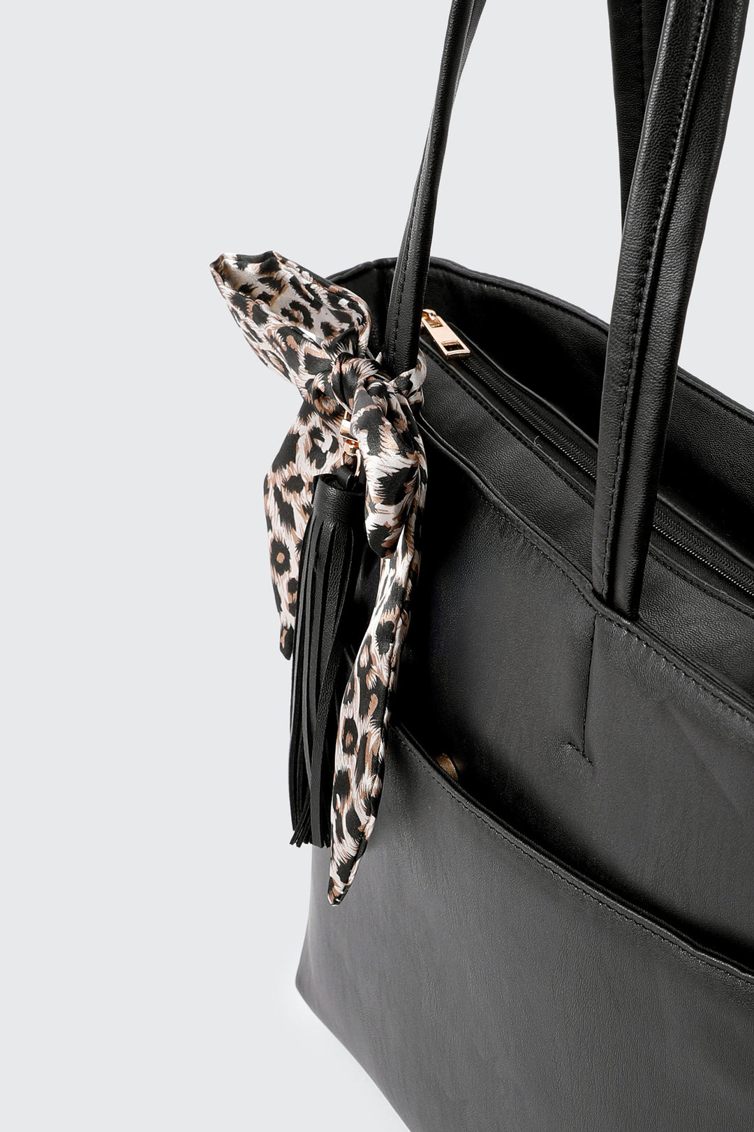 Large Tote Bag with Scarf & Tassel