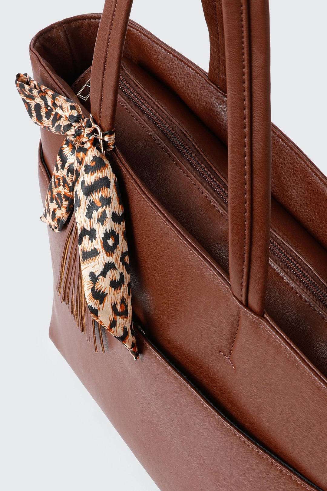 Large Tote Bag with Scarf & Tassel