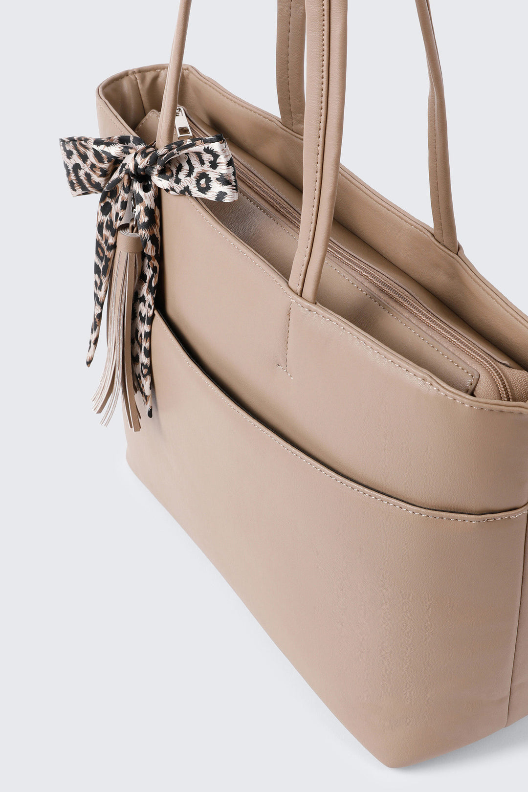 Large Tote Bag with Scarf & Tassel