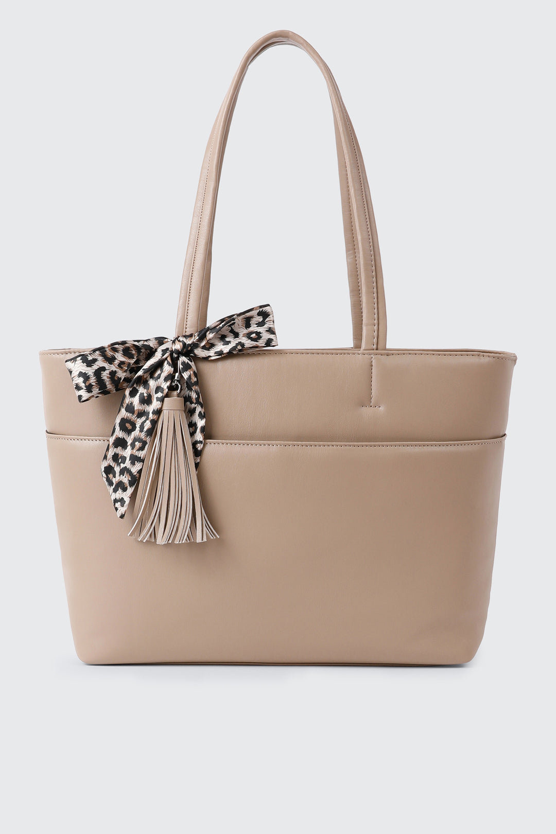 Large Tote Bag with Scarf & Tassel