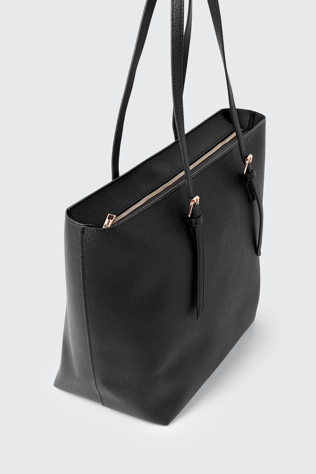 Faux Leather Pebbled Tote Bag
