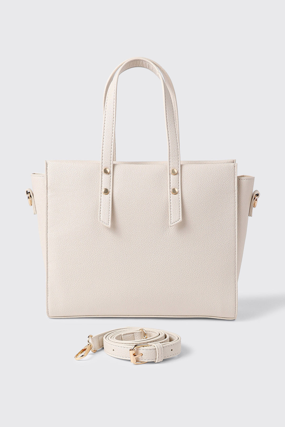 Pebbled Faux Leather Small Tote
