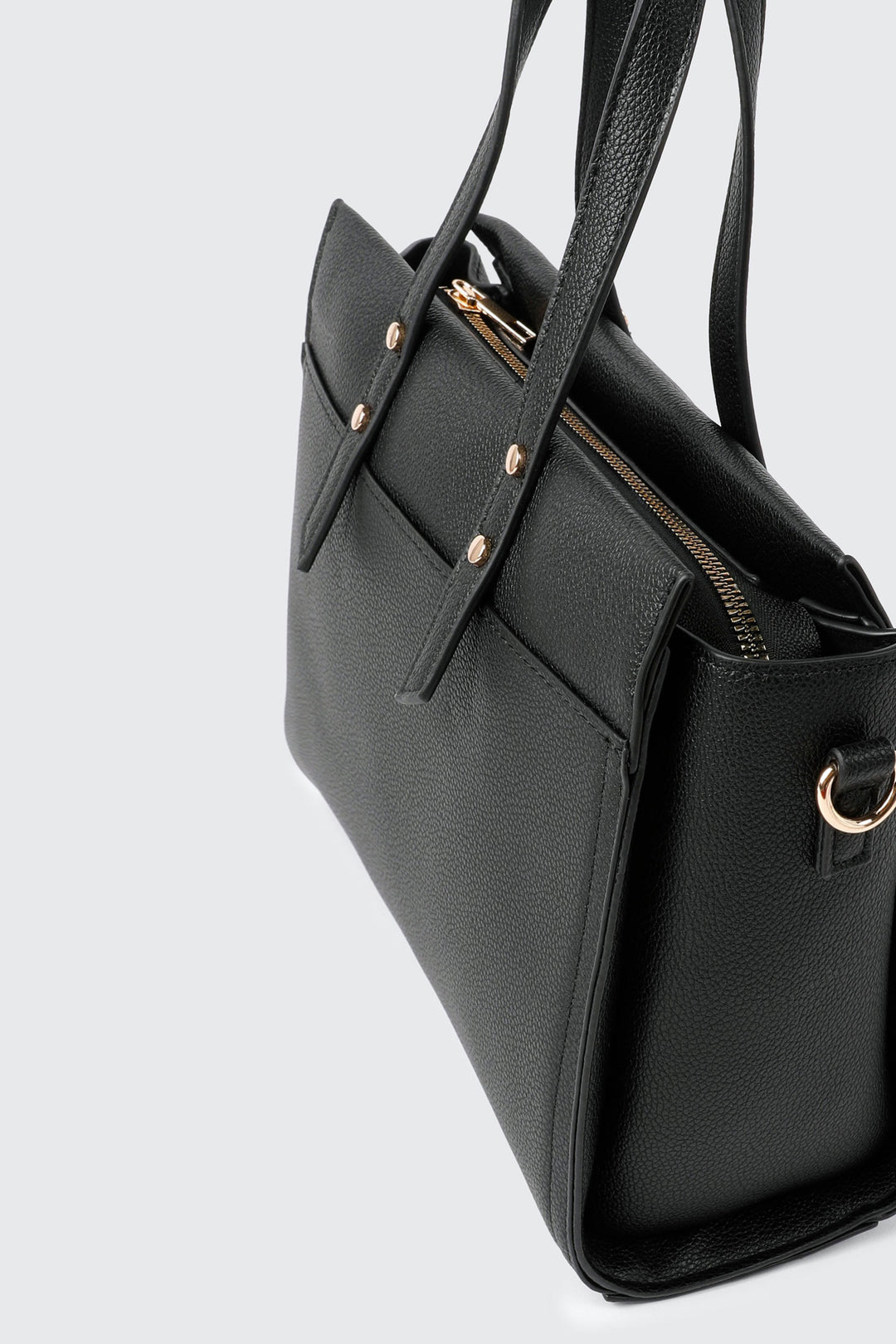 Pebbled Faux Leather Small Tote