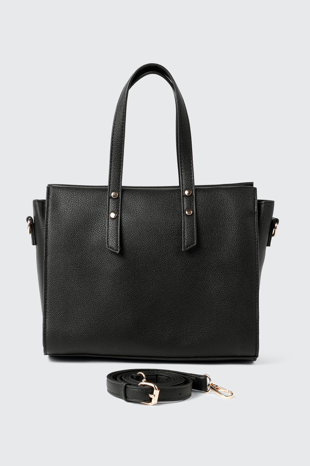 Pebbled Faux Leather Small Tote